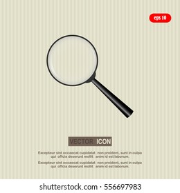 Magnify icon. Lupe. Vector illustration