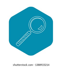 Magnify icon. Outline illustration of magnify vector icon for web