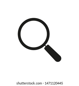 Magnify icon. Search and find symbol. Magnifier or Magnifying glass logo. Vector illustration.