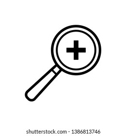 magnify icon vector design template