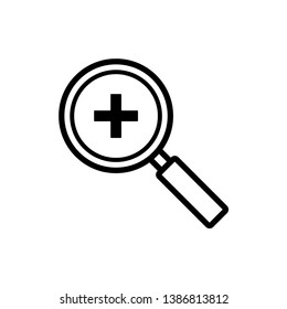 magnify icon vector design template