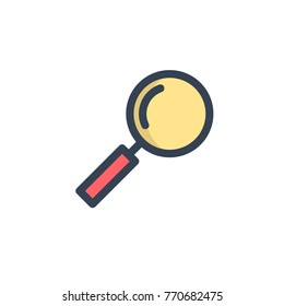 magnify icon vector filled outline style