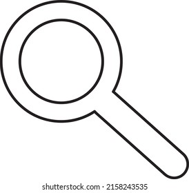Magnify icon vector line art on white background..eps
