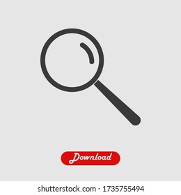 Magnify icon vector . search sign White backround
