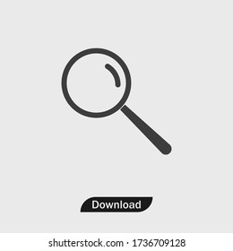 Magnify icon vector . search sign White backround