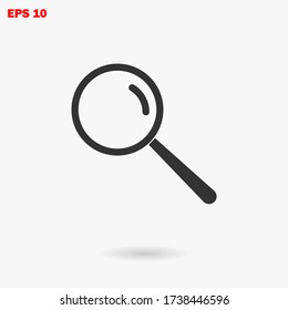 Ampliar vector de icono. signo de búsqueda Fondo blanco