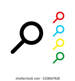 Magnify icon vector. Zoom in icon isolated on white background. Search