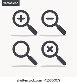 Magnify icon , zoom In and zoom out ,Vector illustration