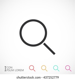 Magnify line vector icon