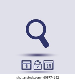 Magnify line vector icon