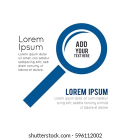 Magnify line vector icon isolated on white background - stylized image.