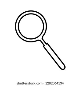Magnify line vector icon, logo on white background