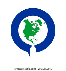 Magnify map icon logo 