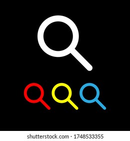 Magnify sign. Search icon vector trendy design.EPS10