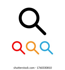Magnify sign. Search icon vector trendy design