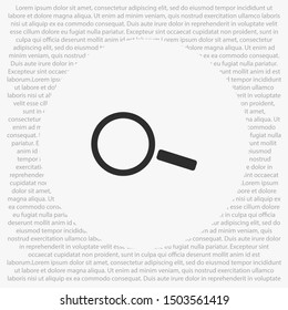 Magnify Vector icon . Illustration design