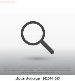 Magnify Vector icon . Lorem Ipsum Illustration design