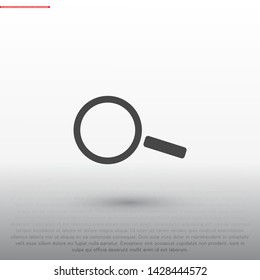 Magnify Vector icon . Lorem Ipsum Illustration design