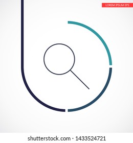 Magnify Vector icon . Lorem Ipsum Illustration design