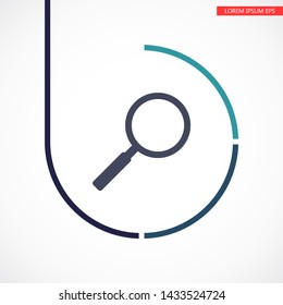 Magnify Vector icon . Lorem Ipsum Illustration design