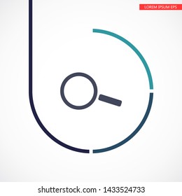 Magnify Vector icon . Lorem Ipsum Illustration design