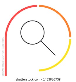 Magnify Vector icon . Lorem Ipsum Illustration design