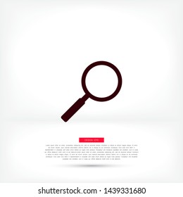Magnify Vector icon . Lorem Ipsum Illustration design
