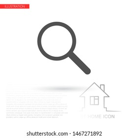 Magnify Vector icon . Lorem Ipsum Illustration design