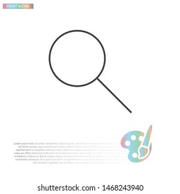 Magnify Vector icon . Lorem Ipsum Illustration design