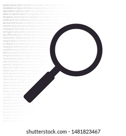 Magnify Vector icon . Lorem Ipsum Illustration design