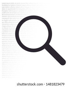Magnify Vector icon . Lorem Ipsum Illustration design