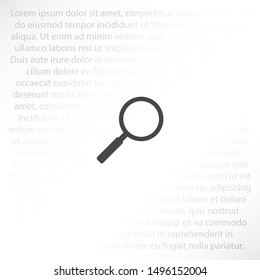 Magnify Vector icon . Lorem Ipsum Illustration design