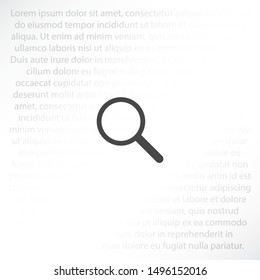 Magnify Vector icon . Lorem Ipsum Illustration design