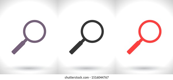 Magnify Vector icon . Lorem Ipsum Illustration design