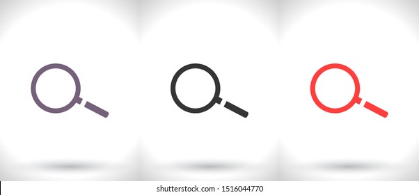 Magnify Vector icon . Lorem Ipsum Illustration design