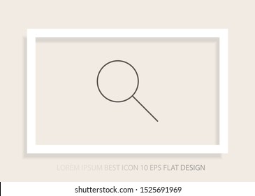 Magnify Vector icon . Lorem Ipsum Illustration design