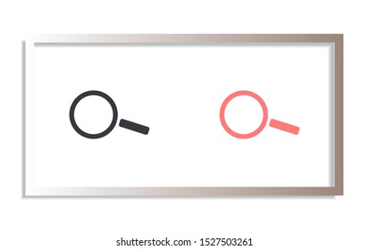 Magnify Vector icon . Lorem Ipsum Illustration design