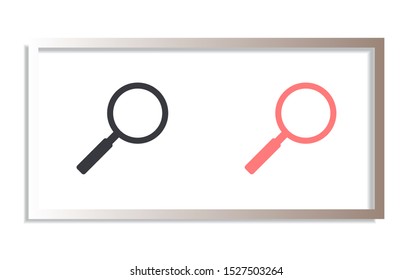 Magnify Vector icon . Lorem Ipsum Illustration design