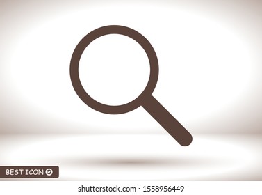 Magnify Vector icon . Lorem Ipsum Illustration design