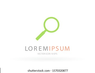 Magnify Vector icon . Lorem Ipsum Illustration design