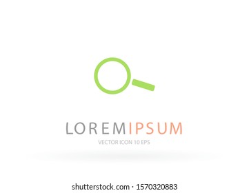 Magnify Vector icon . Lorem Ipsum Illustration design