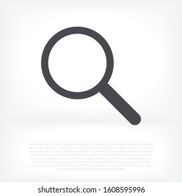 Magnify Vector icon . Lorem Ipsum Illustration design