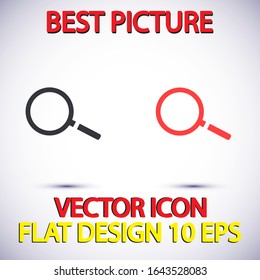 Magnify Vector icon . Lorem Ipsum Illustration design