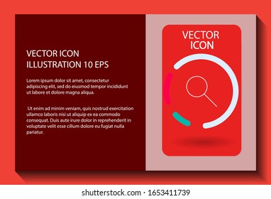 Magnify Vector icon . Lorem Ipsum Illustration design