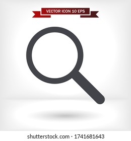 Magnify Vector icon . Lorem Ipsum Illustration design