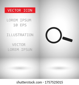 Magnify Vector icon . Lorem Ipsum Illustration design