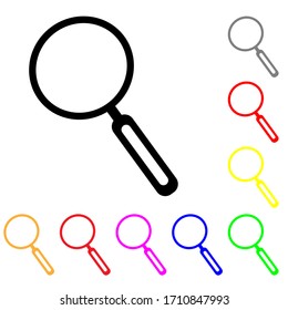 Magnify Vector icon set. search illustration sign collection. zoom symbol.