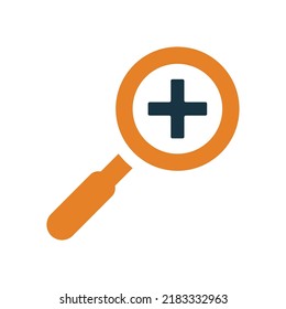 magnify, zoom icon. Glyph style vector EPS.
