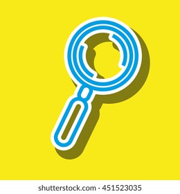 magnifyiing glass isolated icon design, vector illustration  graphic 