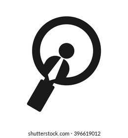 magnifying business logo vector.